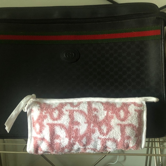 NWOT Dior Terry Cotton Zip Pouch - Picture 1 of 6